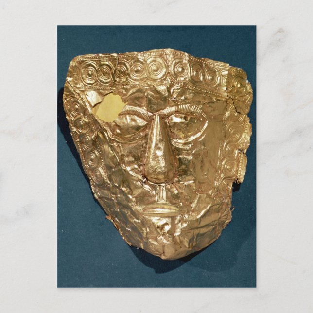 Funerary mask postcard (Front)