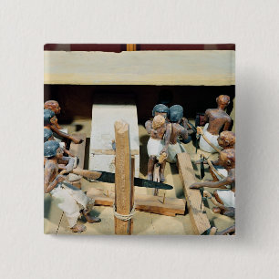 Funerary model of a carpentry workshop 15 cm square badge