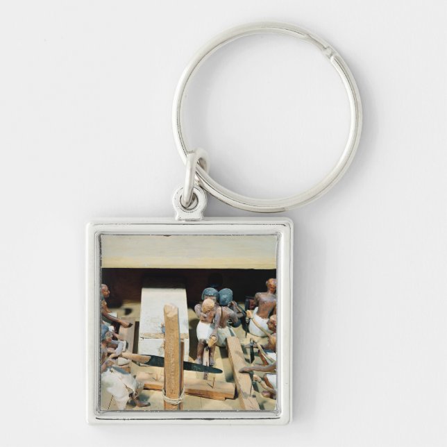 Funerary model of a carpentry workshop key ring (Front)