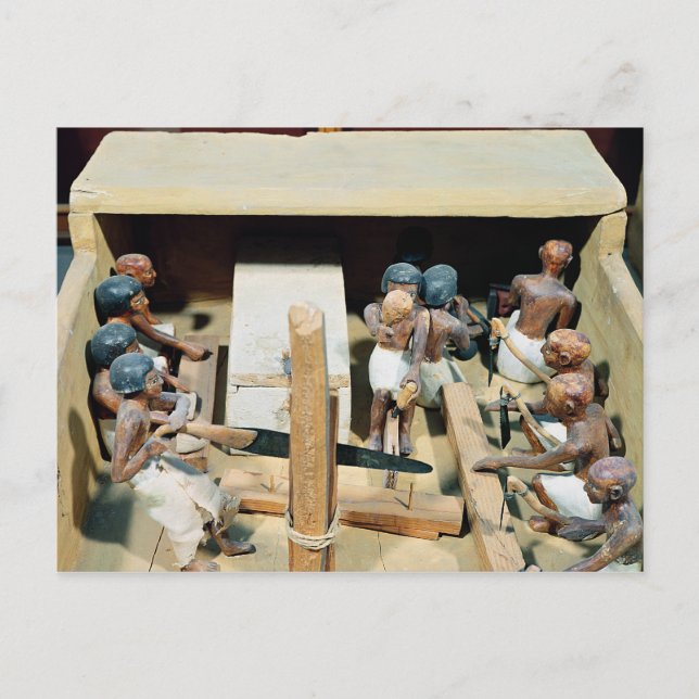 Funerary model of a carpentry workshop postcard (Front)