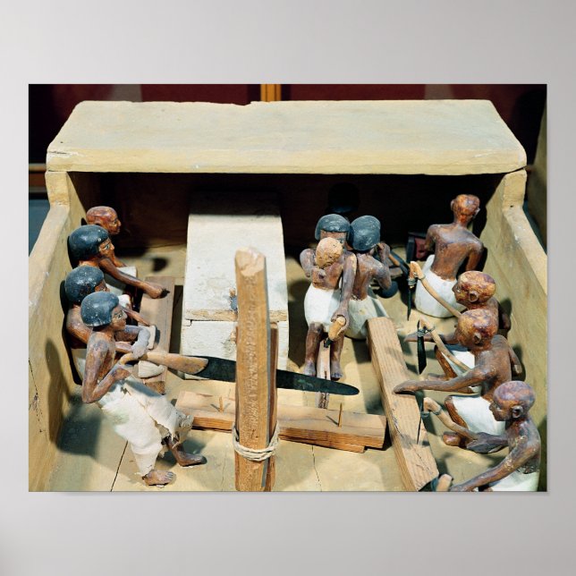 Funerary model of a carpentry workshop poster (Front)