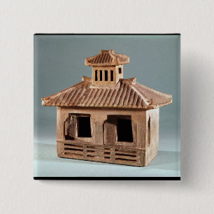 Funerary model of a house, Han Dynasty 15 Cm Square Badge