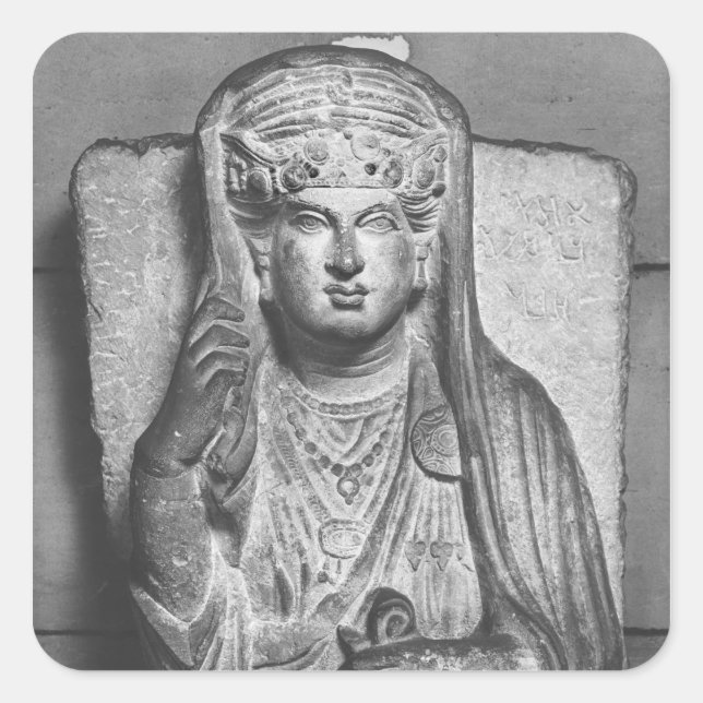 Funerary relief of a female figure, from Palmyra Square Sticker (Front)
