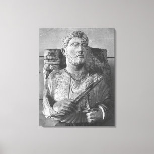 Funerary relief of Jarhai, from Palmyra, Syria Canvas Print