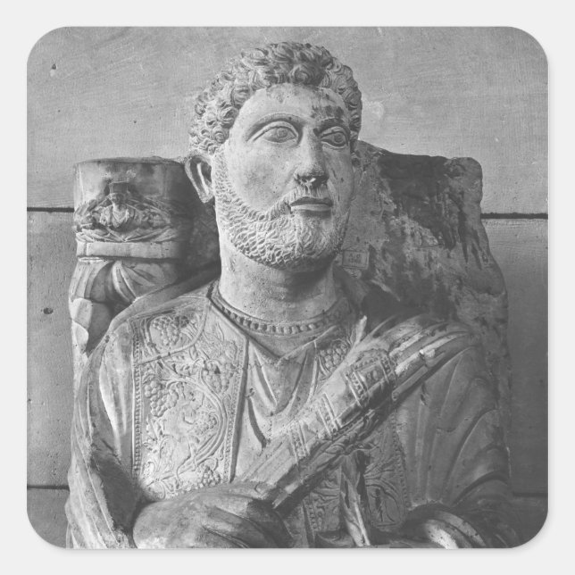 Funerary relief of Jarhai, from Palmyra, Syria Square Sticker (Front)