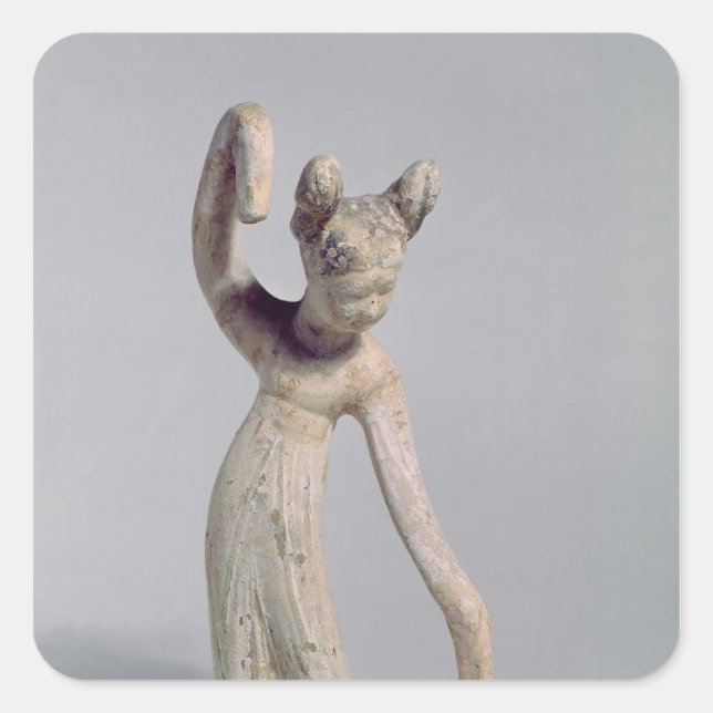 Funerary statue of a dancer, Tang Dynasty Square Sticker (Front)