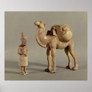Funerary statuettes of a laden camel poster