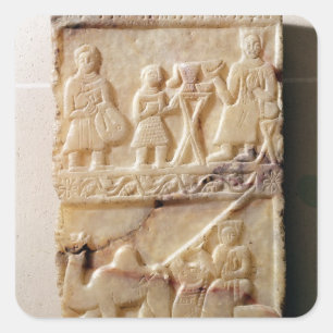 Funerary stela, from Yemen Square Sticker
