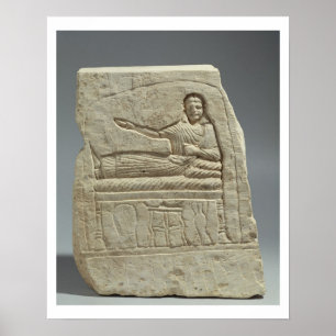 Funerary stela in the name of the lady Artemis, fr Poster