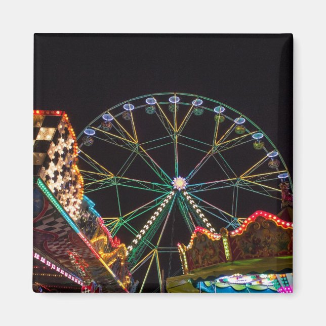 Funfair at Night Magnet (Front)