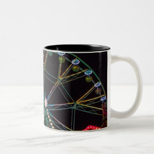 Funfair Ferris Wheel at Night Two-Tone Coffee Mug