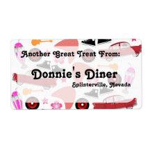 Funfy Fifties Pattern Label