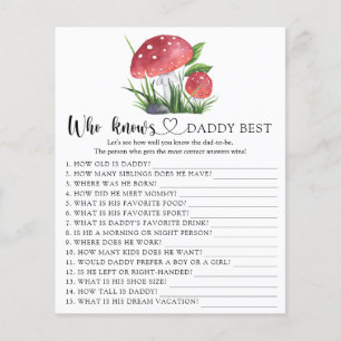 Fungi baby shower Who knows daddy best game