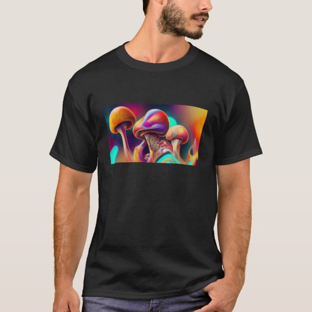 Fungi Colourful Mycology Mushroom Dream Abstract M T-Shirt (Front)