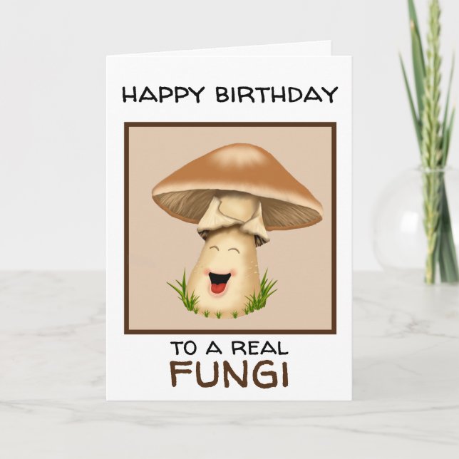 Fungi Mushroom Birthday Card (Front)