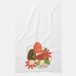 Fungi Mushrooms Farmer's Market Fare Kitchen Towel