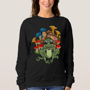 Fungi Nature Amphibian Animal Cute Frog Mushroom Sweatshirt