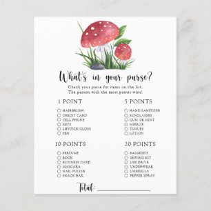 Fungi Whats in your purse baby shower game