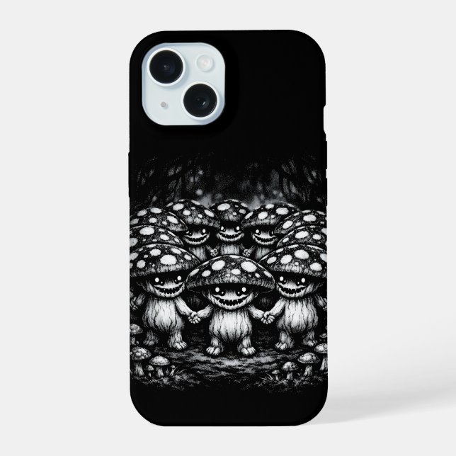 Fungus Folk •  Forest Creatures by BurnsInHell iPhone 15 Case (Back)