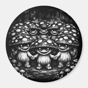 Fungus Folk •  Forest Creatures by BurnsInHell Magnet