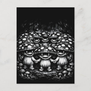 Fungus Folk •  Forest Creatures by BurnsInHell Postcard