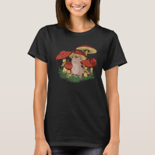 Fungus Magic Psilocybin Mushrooms Cat Hippie T-Shirt
