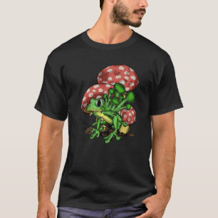 Fungus Magic Psilocybin Mushrooms Frog Graphic T-Shirt