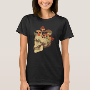 Fungus Magic Psilocybin Mushrooms Skull Face Hippi T-Shirt