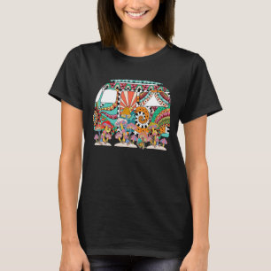 Fungus Magic Psilocybin Mushrooms Vintage Hippie T-Shirt