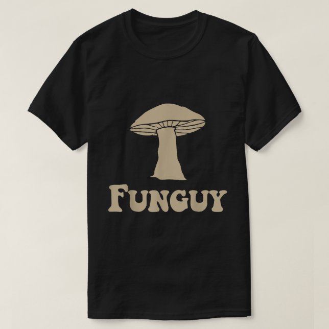 Funguy Mushroom Pun Retro Design T-Shirt (Design Front)