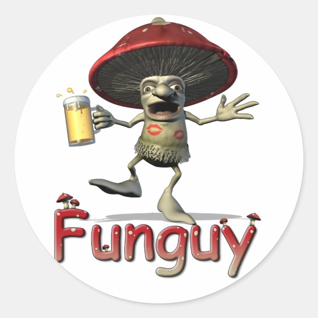 Funguy Mushroom Stickers (Front)