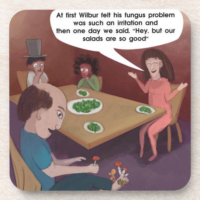 FunGuy ToedStools For Dinner Funny Coaster (Front)