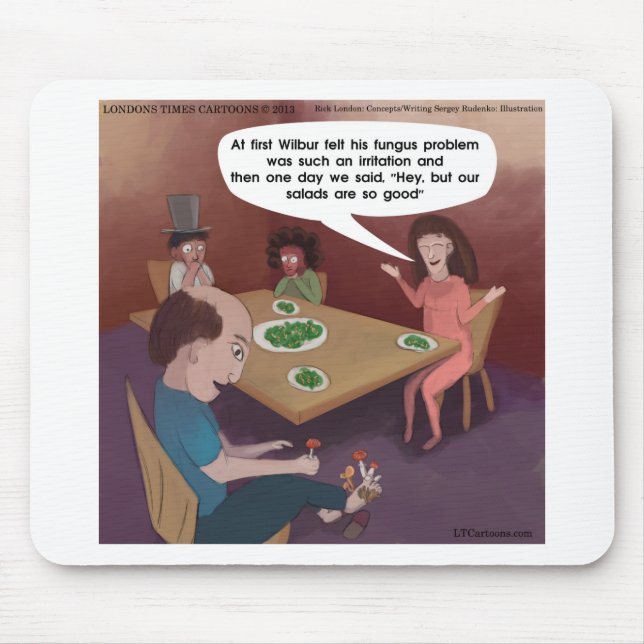 FunGuy ToedStools For Dinner Funny Mouse Mat (Front)