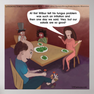 FunGuy With ToedStools Funny Poster