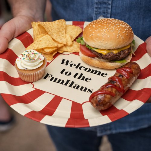 adult circus party paper plates