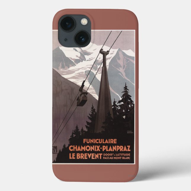 Funiculaire Le Brevent Cable Car Poster Case-Mate iPhone Case (Back)
