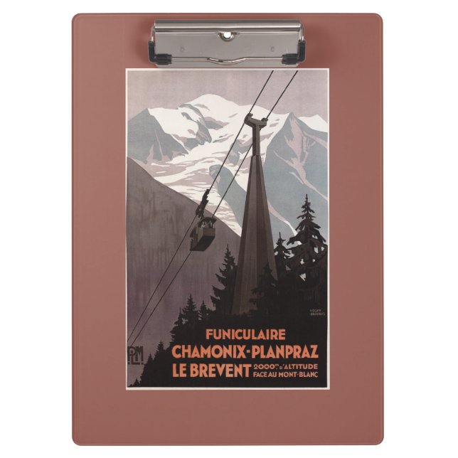 Funiculaire Le Brevent Cable Car Poster Clipboard (Front)