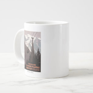 Funiculaire Le Brevent Cable Car Poster Large Coffee Mug