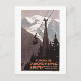 Funiculaire Le Brevent Cable Car Poster Postcard