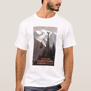 Funiculaire Le Brevent Cable Car Poster T-Shirt
