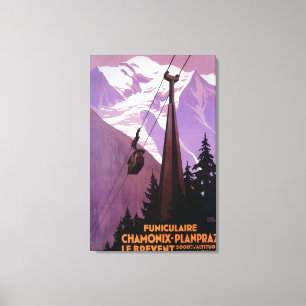Funicular Railway to Brevent Mt. Canvas Print