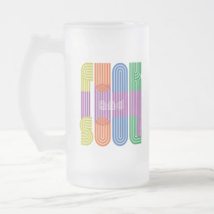 funk and soul frosted glass beer mug