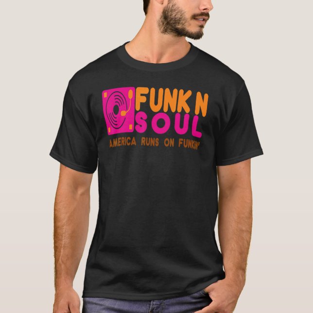 Funk N Soul Doughnut Parody Dj Turntable  Funk T-Shirt (Front)