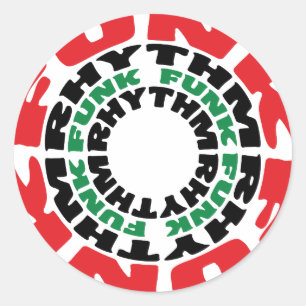 Funk Rhythm Funk Funk Rhythm Classic Round Sticker