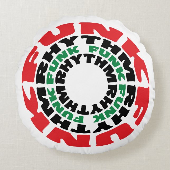 Funk Rhythm Funk Funk Rhythm Round Cushion (Front)