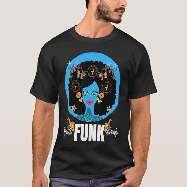 Funk  Soulful Jazz Colorful Music T-Shirt (Front)