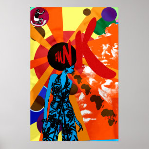 Funkart Funk retro vintage poster style gifts