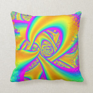 Funkidelic Dichroic Fused Glass Fractal Cushion