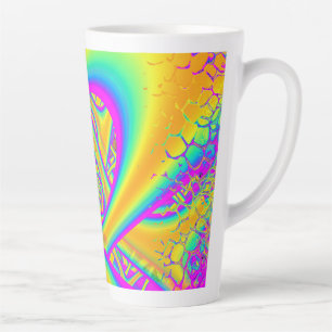 Funkidelic Dichroic Fused Glass Fractal Latte Mug