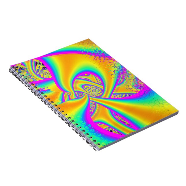 Funkidelic Dichroic Fused Glass Fractal Notebook (Right Side)